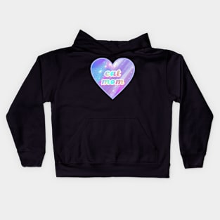 cat mom heart Kids Hoodie